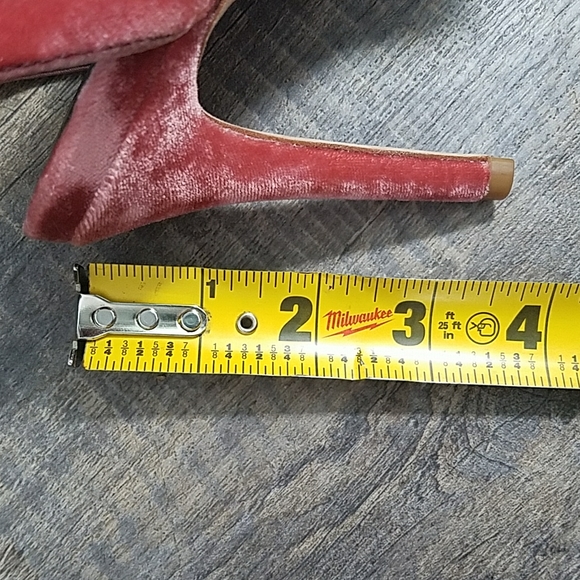 Sandro 36 or 6 Pink Velvet Tan bottom Buckle Ankle strap New without Tags Box - Picture 7 of 16